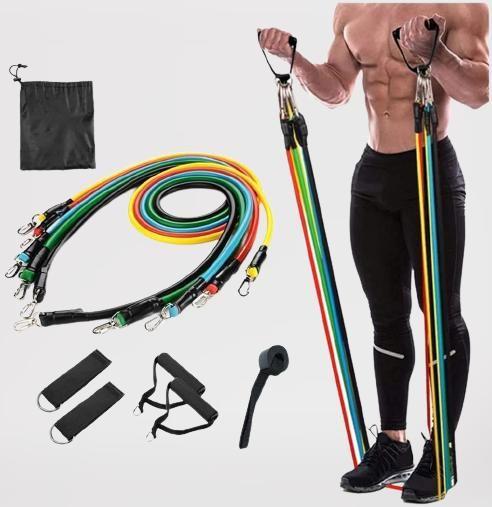 HOME BOX- "Dynamic Duo Resistance Band: Heavy-Duty Toning Tube for Maximum Stretch and Strength Training"