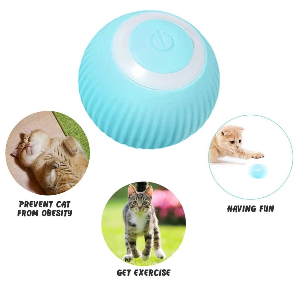 HOME BOX- "SpinPurr Interactive Cat Toy: Rechargeable Rotating Ball with LED"
