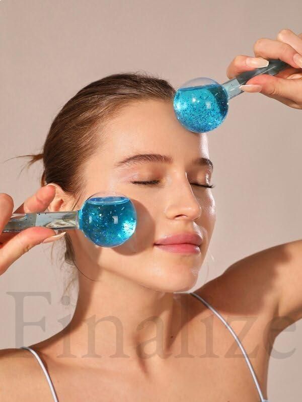 HOME BOX- "CoolCrystal Facial Revive Set: Ice Spheres for Puffiness Reduction & Skin Tightening"