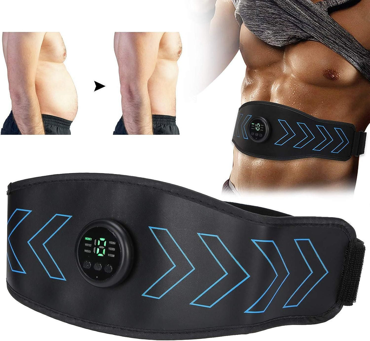 HOME BOX-Abdominal Muscle Workout 6 Modes 18 Intensity Portable Belt