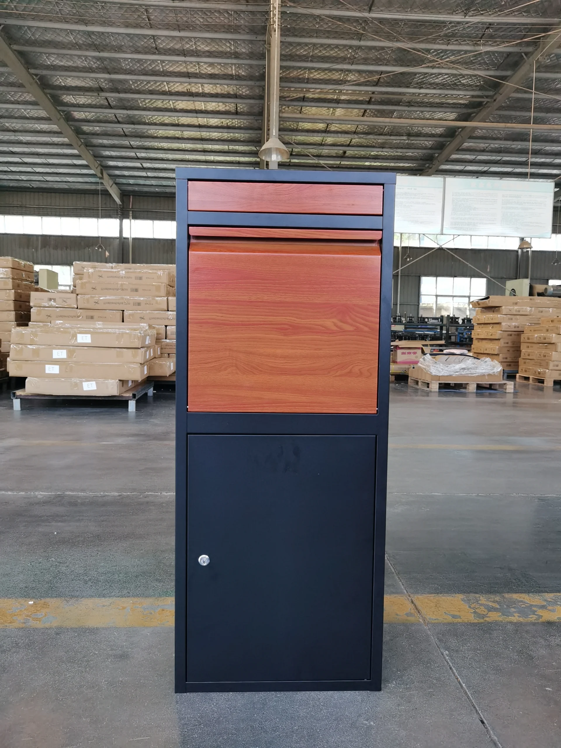 custom front access secure package delivery box | fa01