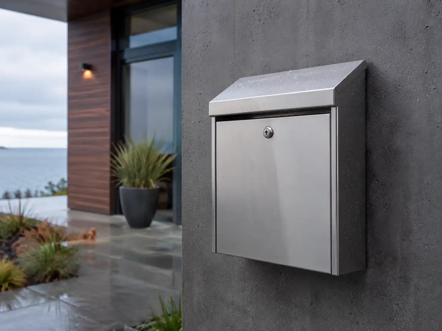 galvanized steel curbside mailbox