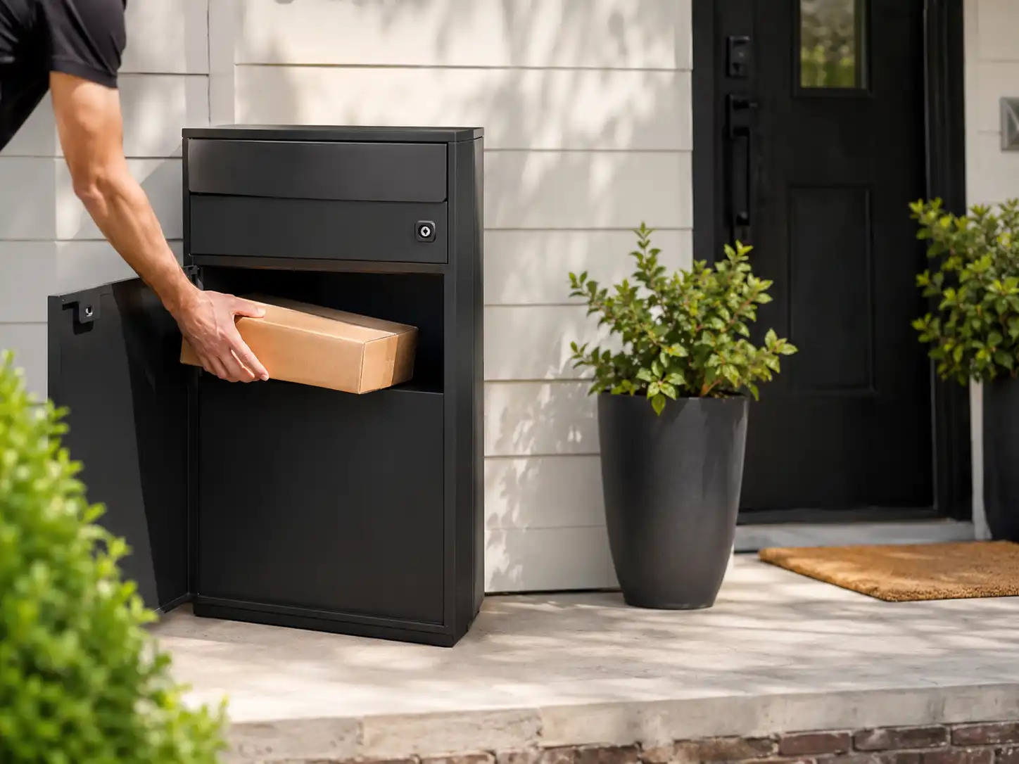 powder coated steel mailbox for home