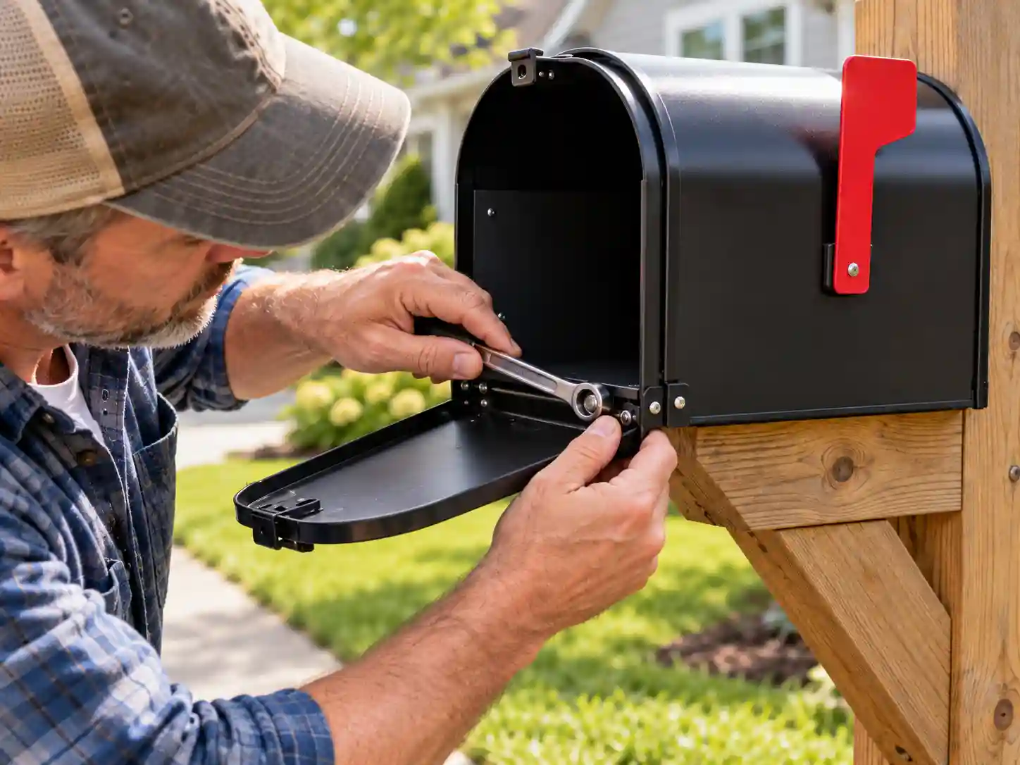 mailbox hinge and rivet repair