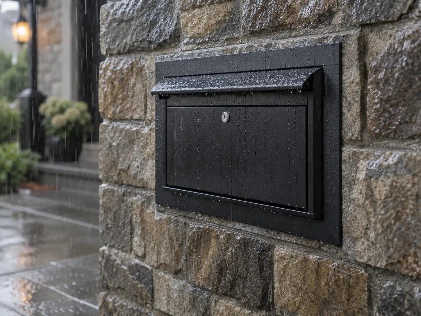 weather resistant recessed mailbox