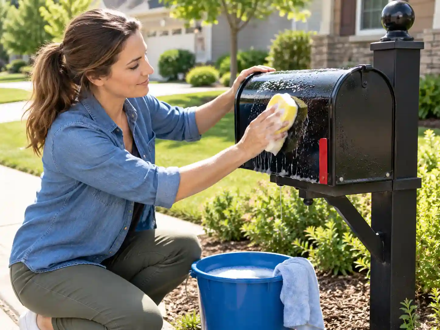 how to clean the outside of a mailbox