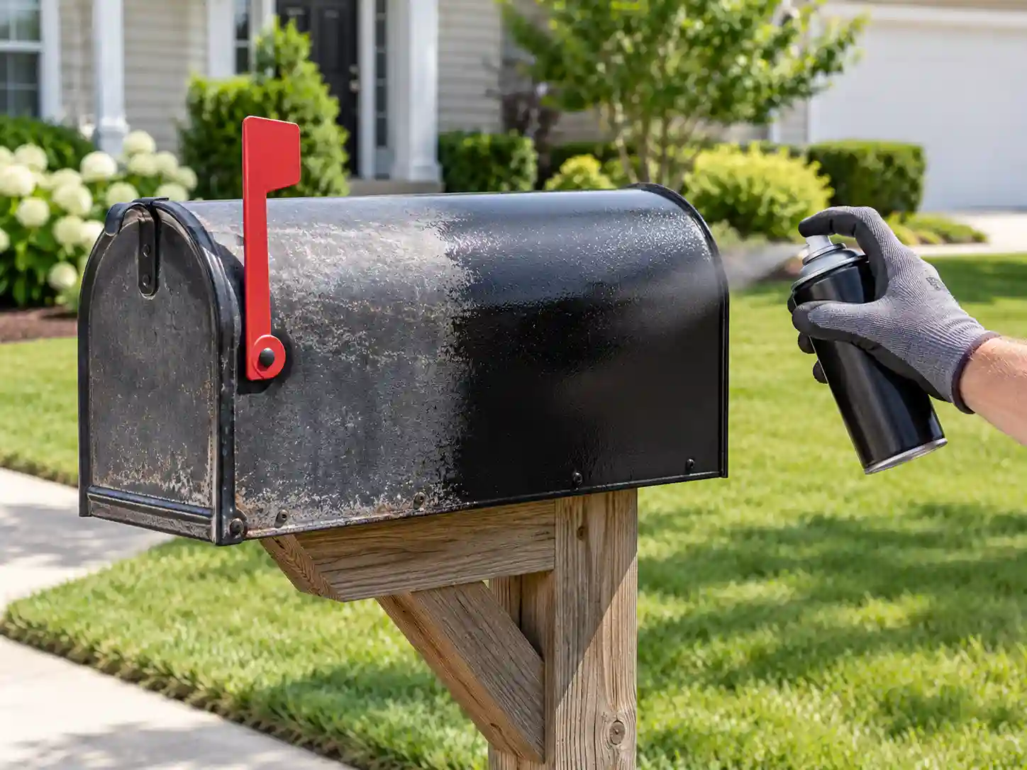 how to paint a metal mailbox