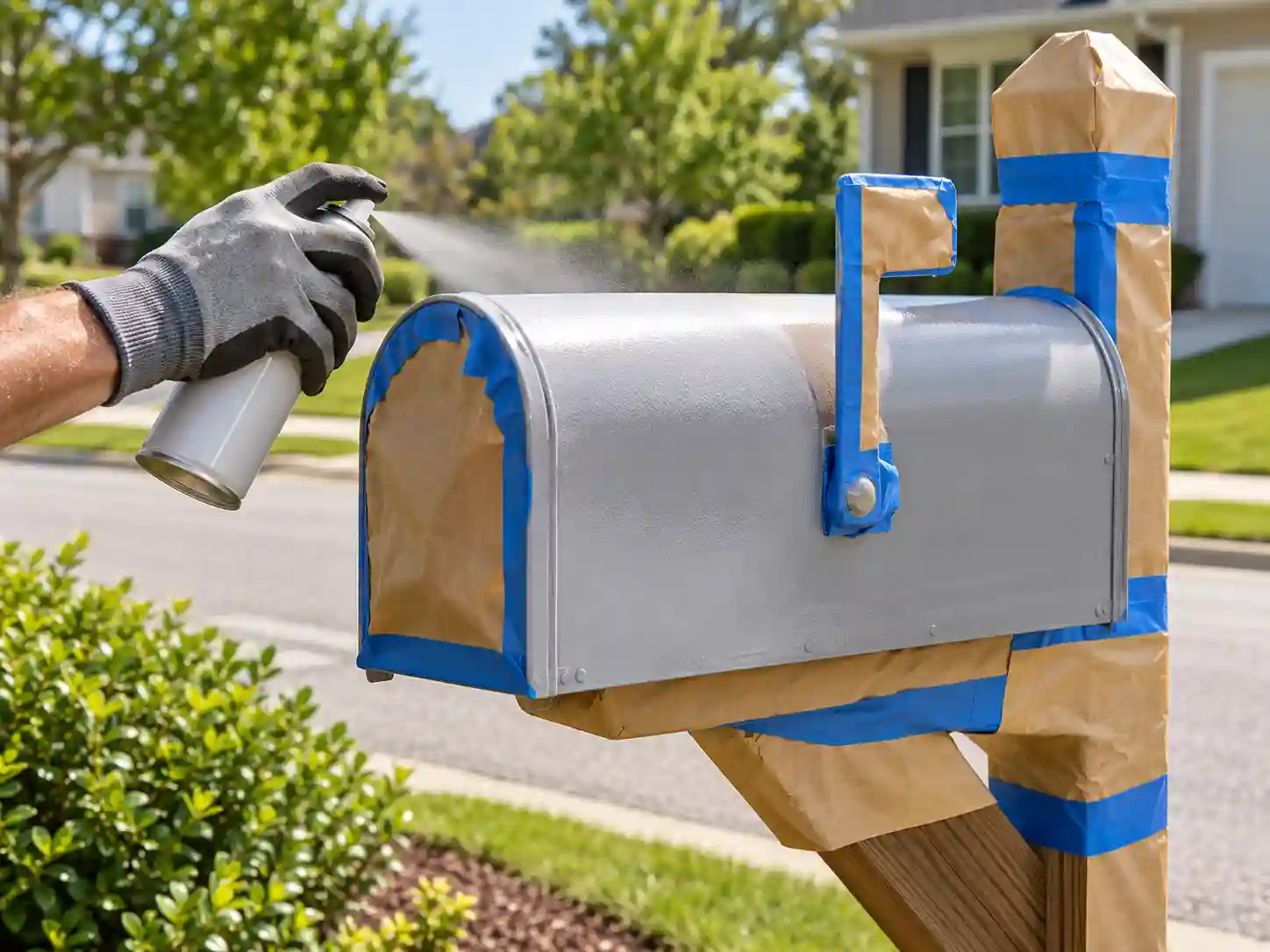how to prime a metal mailbox