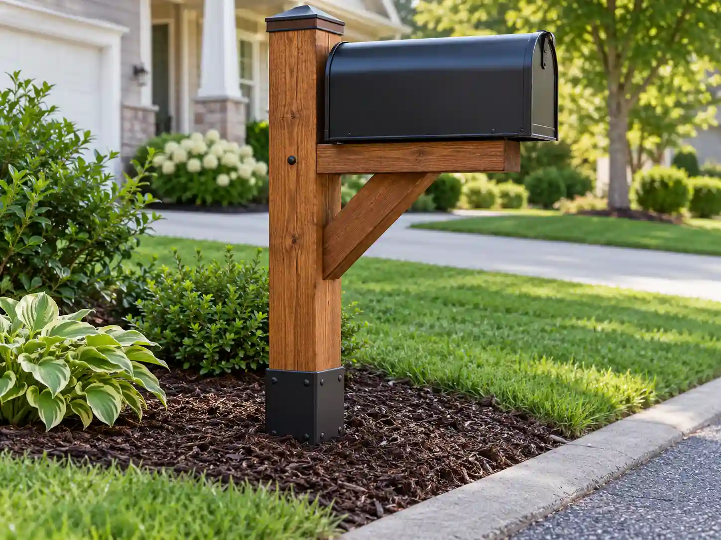 protected mailbox post for outdoor use