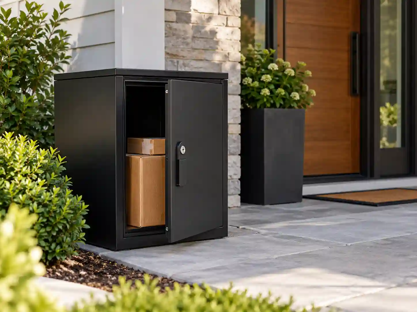 secure parcel box for package delivery