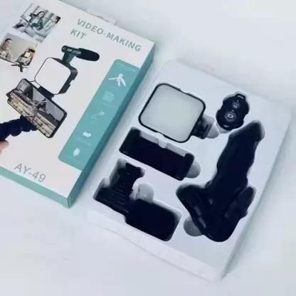 HOME BOX-"VlogMaster Pro Kit: Microphone, LED Fill Light, and Tripod Bundle for Phone Videography"