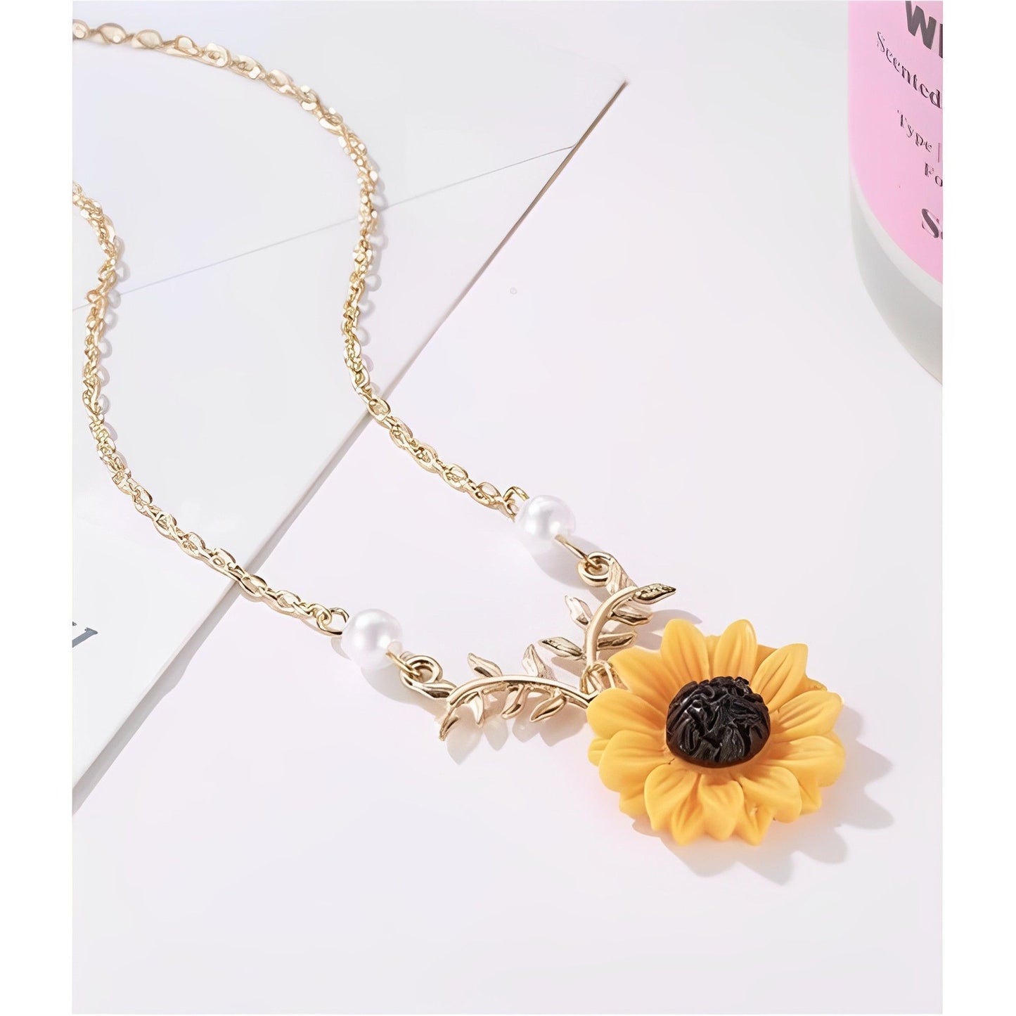 HOME BOX-Sunflower Necklace For Women & Girls