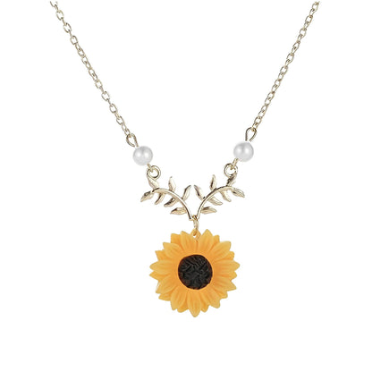 HOME BOX-Sunflower Necklace For Women & Girls