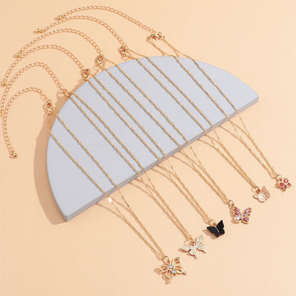 HOME BOX-Necklace with Pendant (Combo Pack Of 6)