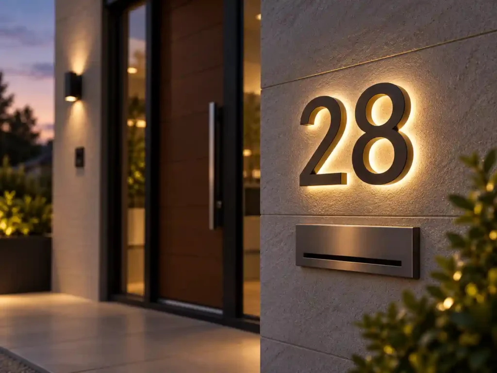 backlit : lighted house numbers converted
