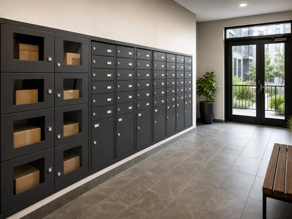 Clean shared entry mailbox solutions for multifamily projects