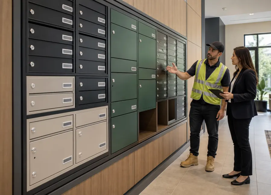 Custom letterboxes for apartment projects and building layouts