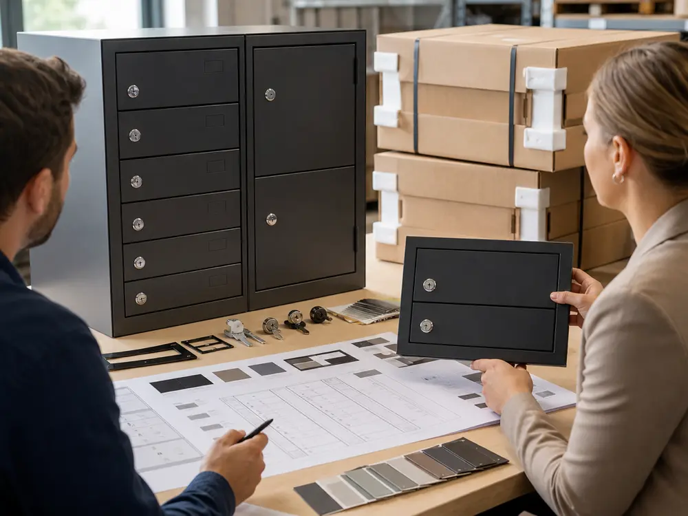Custom multifamily mailbox and parcel box project support