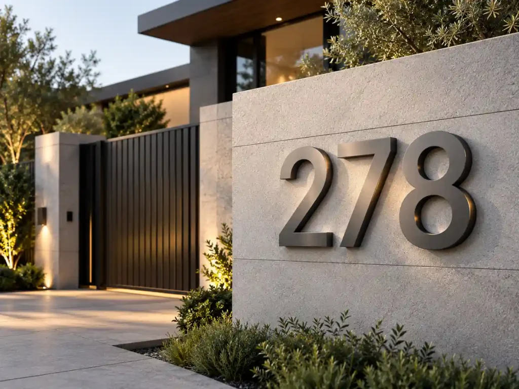 large : oversized house numbers converted