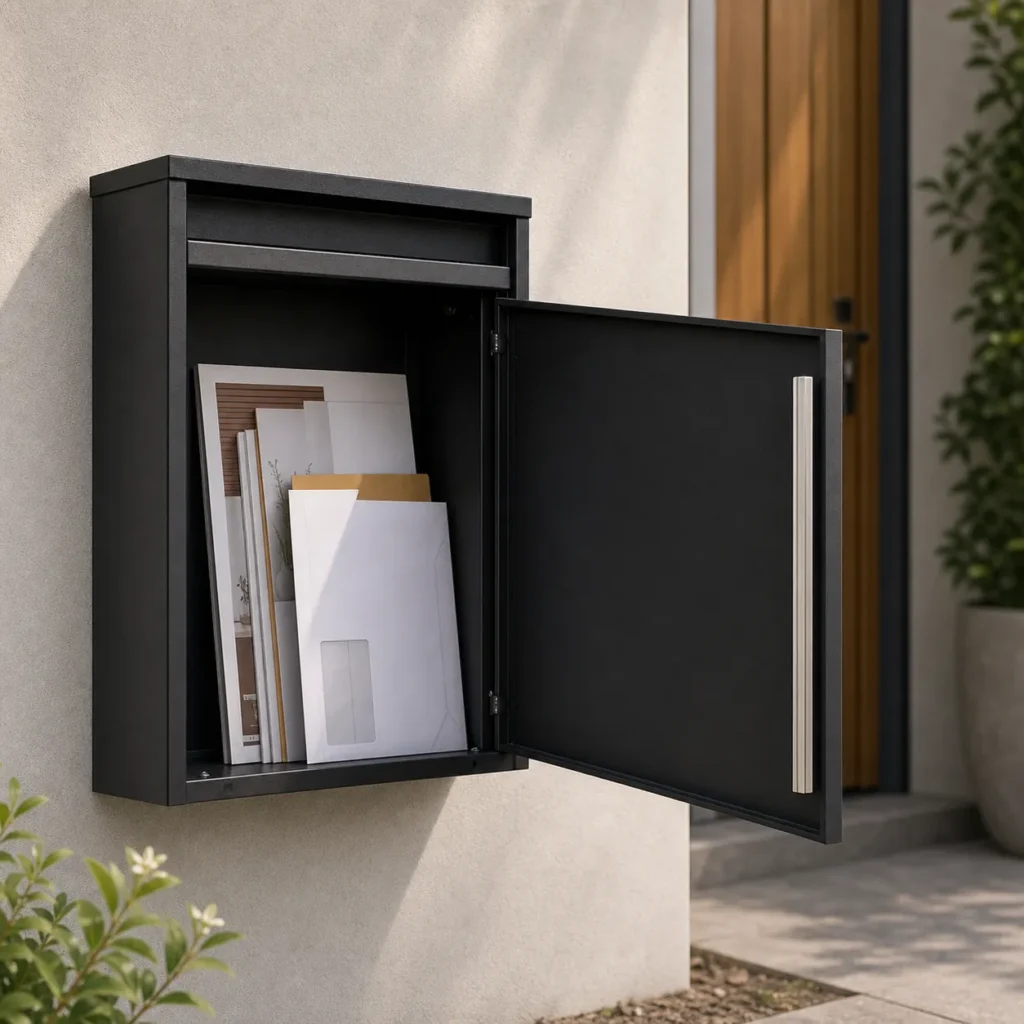 mb601 residential wall mounted mailbox scene