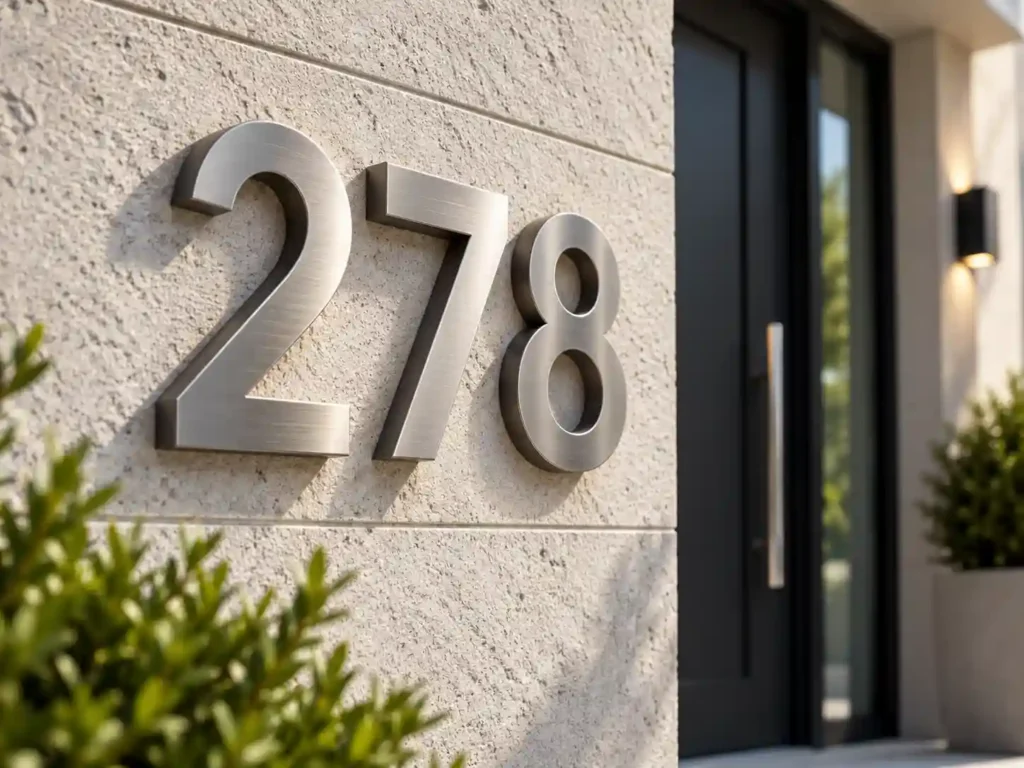 metal house numbers converted