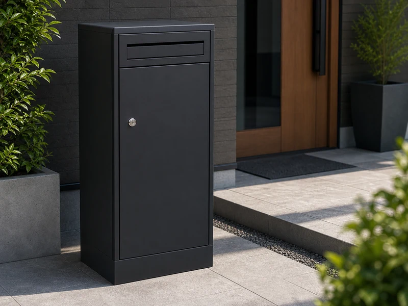 Matte powder coated metal parcel box for outdoor daily parcel delivery use