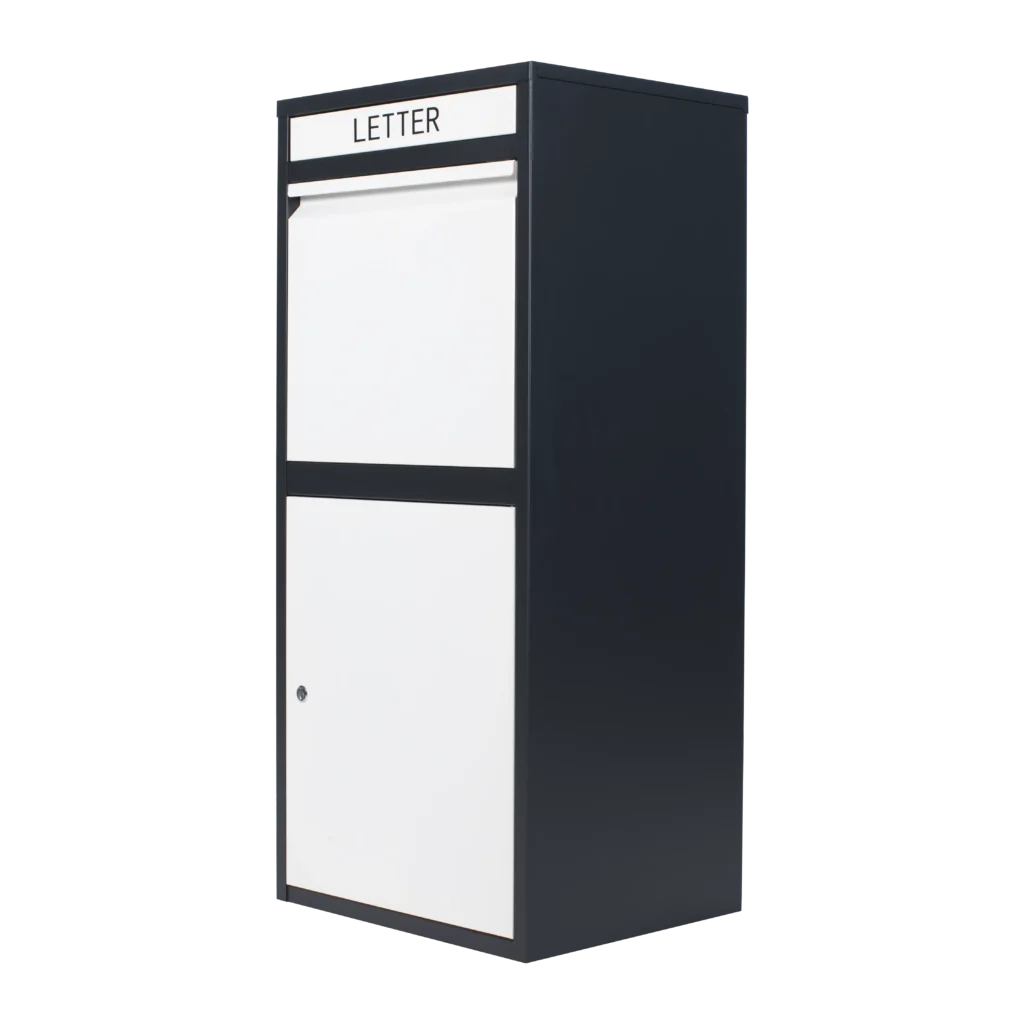 Modern letterboxes and parcel letterbox units for different residential and commercial building styles