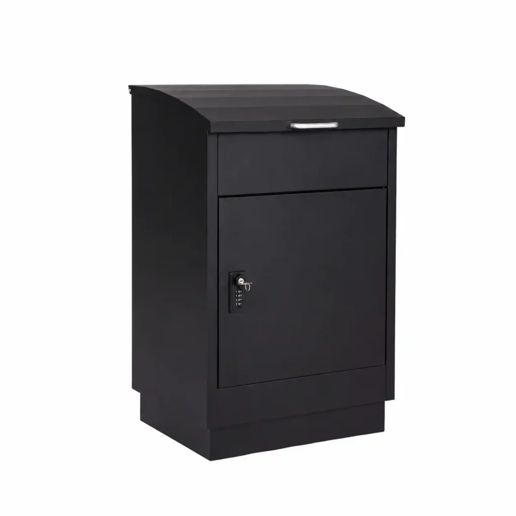 Secure parcel drop boxes for homes, apartments, offices, and delivery areas