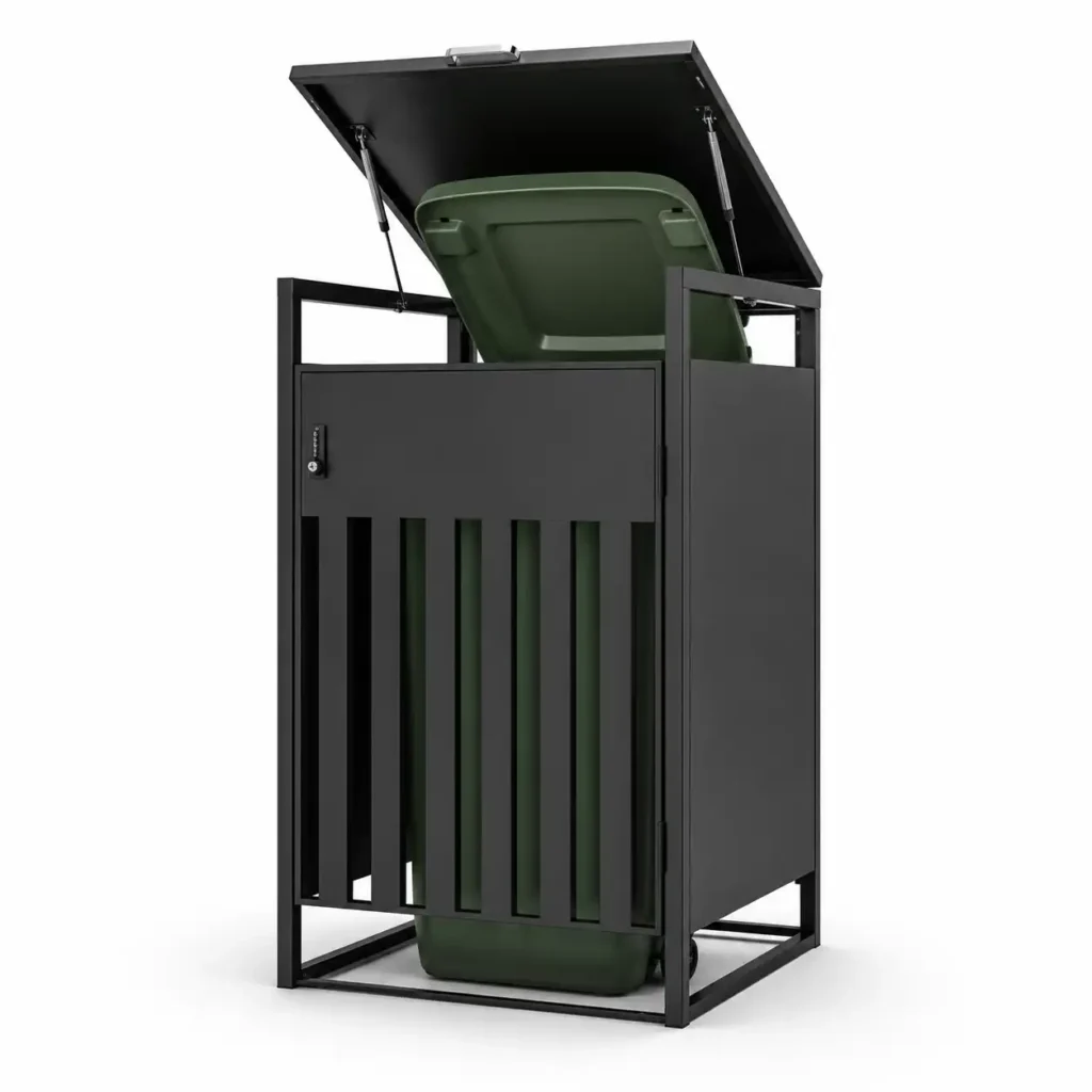 1 bin outdoor trash bin enclosure