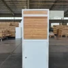 custom large package delivery box in white & wood color | lb03
