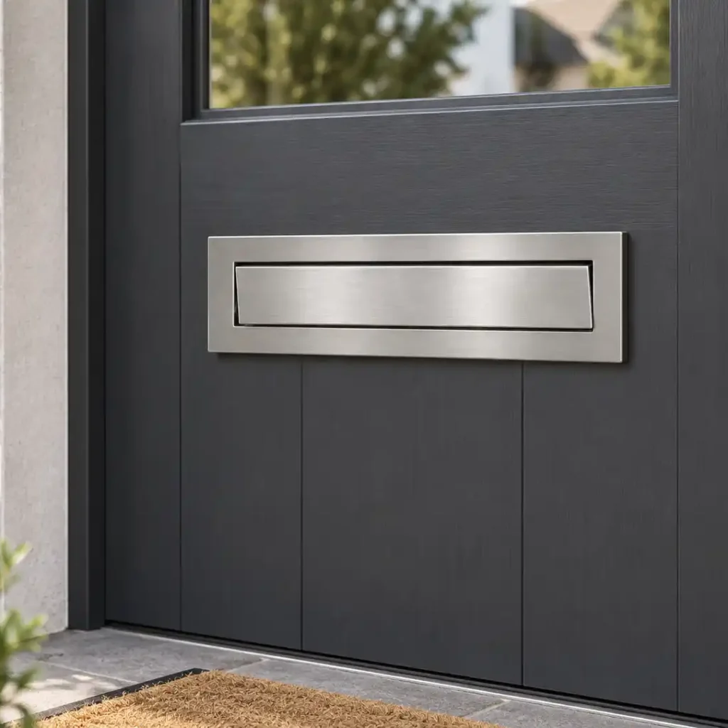 custom stainless steel door mail slot
