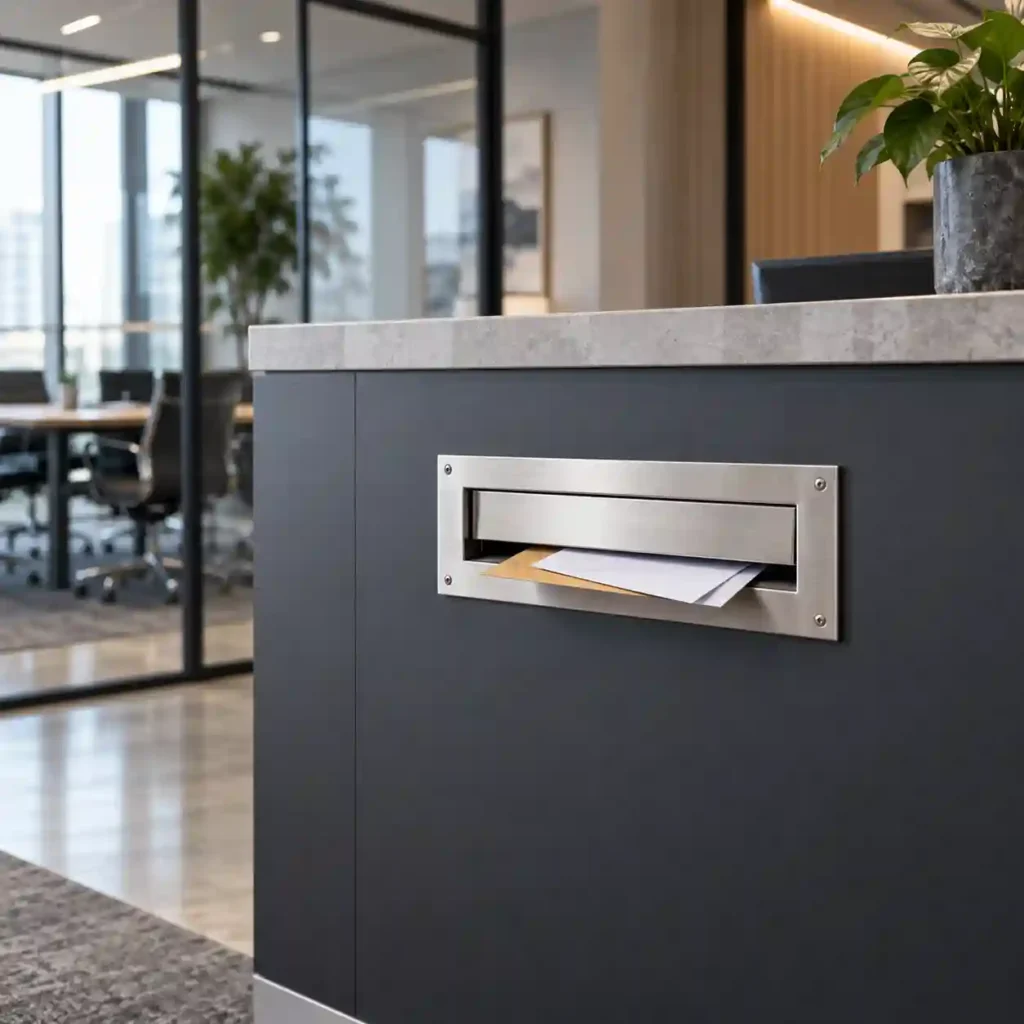office mail slot for document delivery