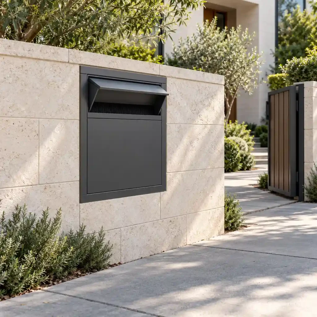 03 boundary wall integrated parcel box