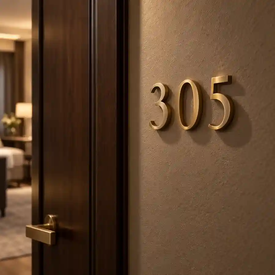 floating house numbers hospitality