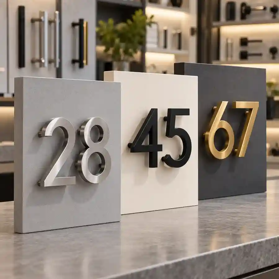 floating house numbers retail